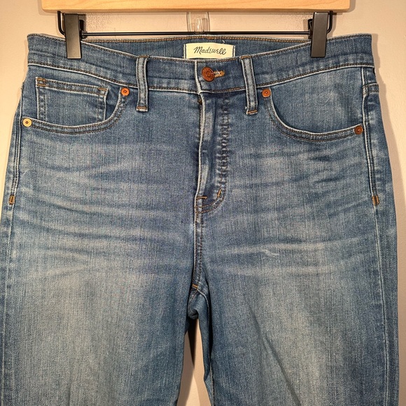 Madewell Jeans Womens 29 ankle 9" High Rise Skinny Distressed J6523 raw hem - Picture 2 of 10